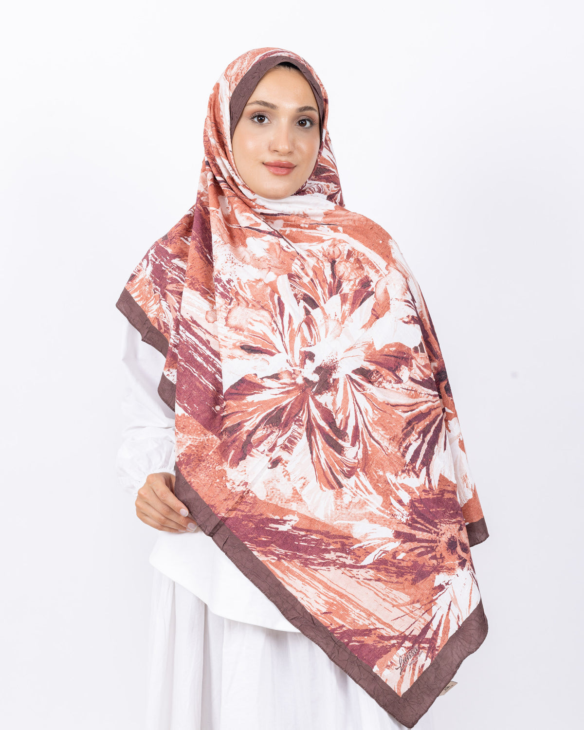 Mikro Bambu Kraş Şal D020 Kahverengi