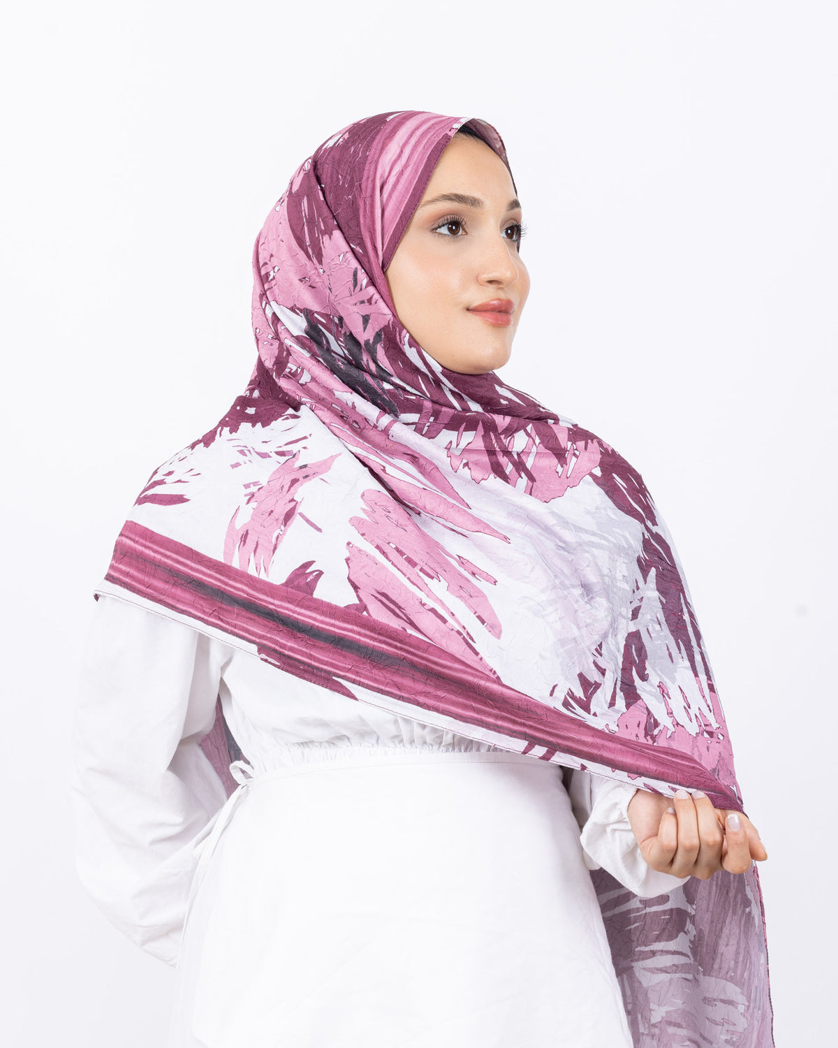 Mikro Bambu Kraş Şal D023 Gül Kurusu