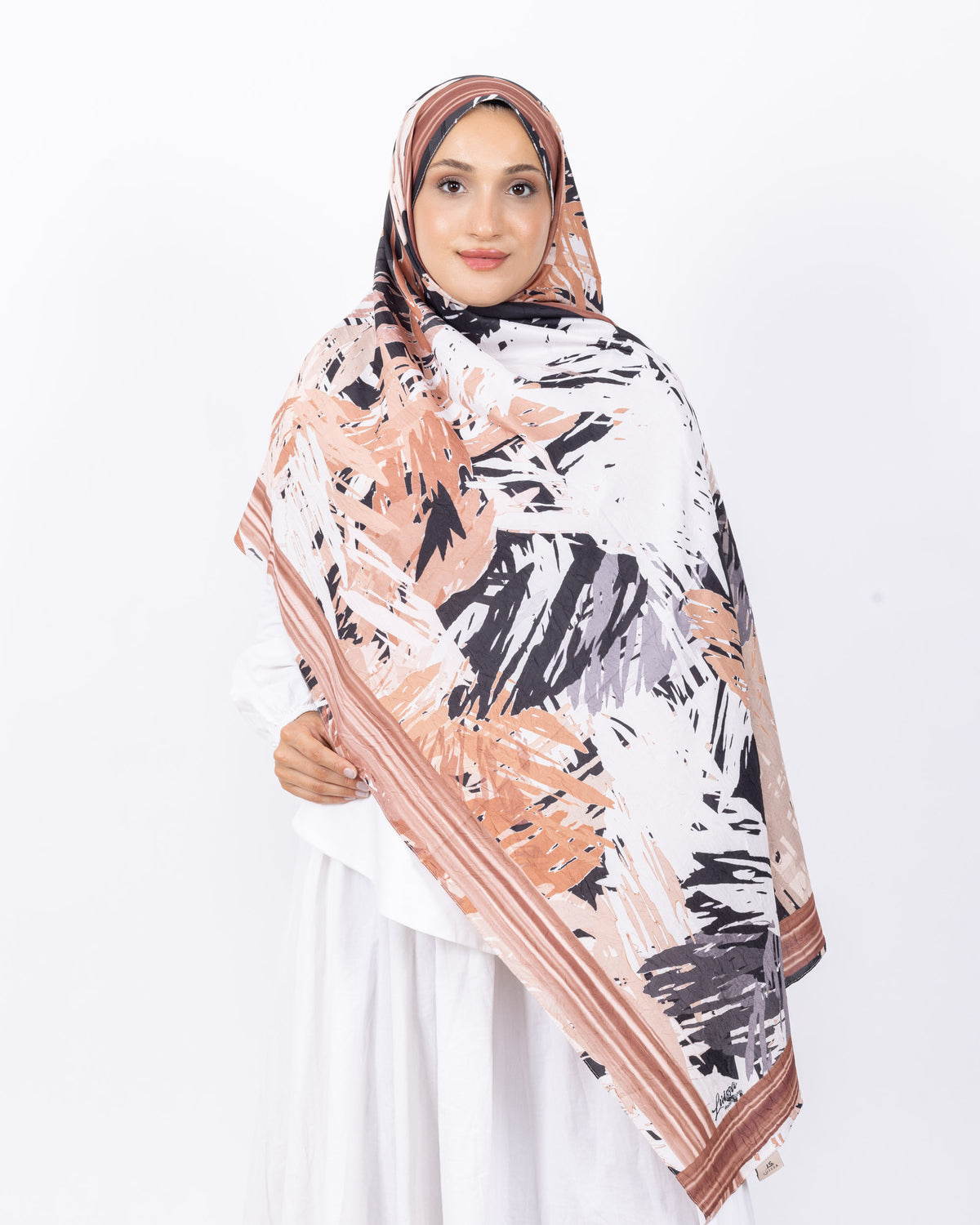 Mikro Bambu Kraş Şal D023 Somon