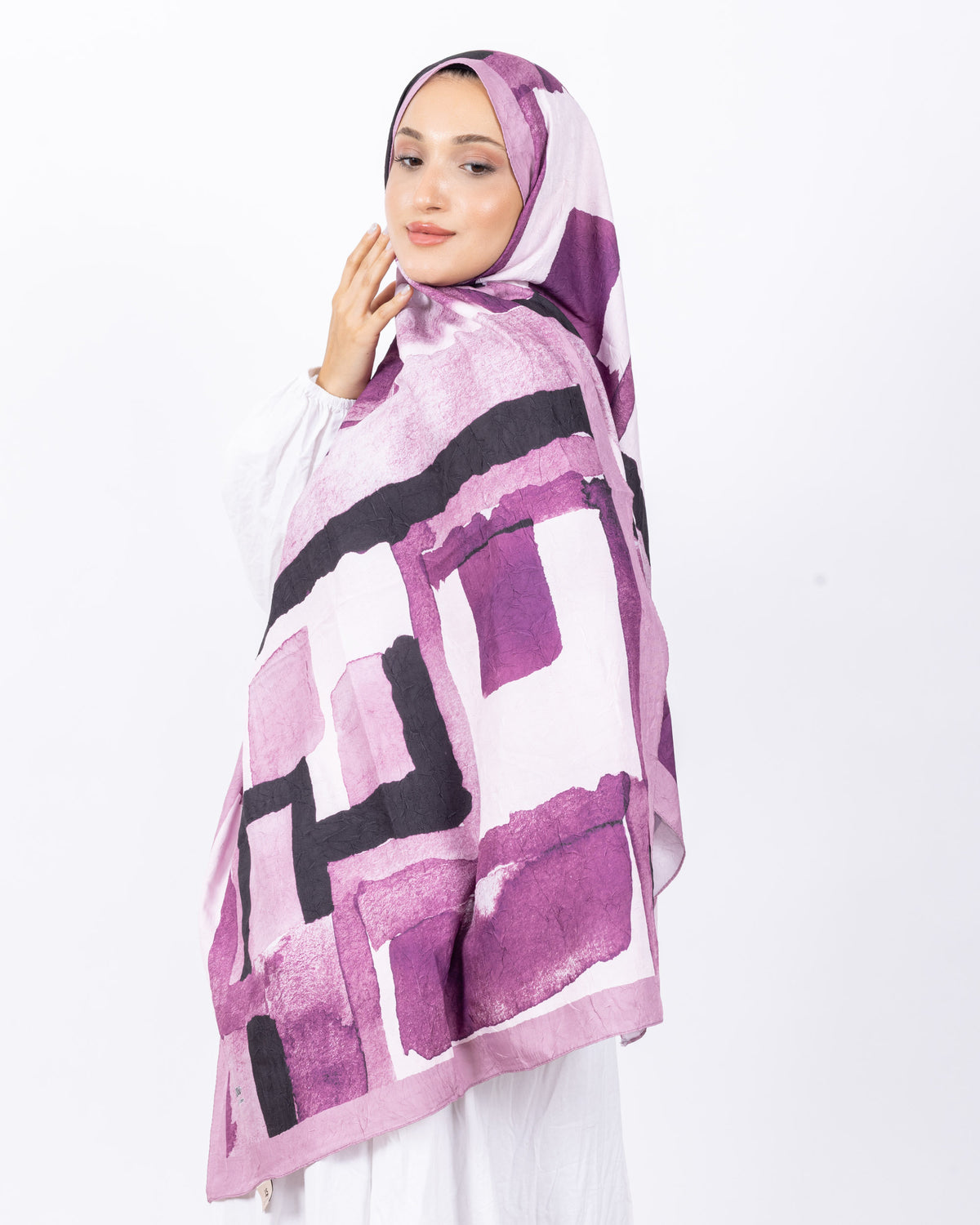 Mikro Bambu Kraş Şal D026 Gül Kurusu Pembe