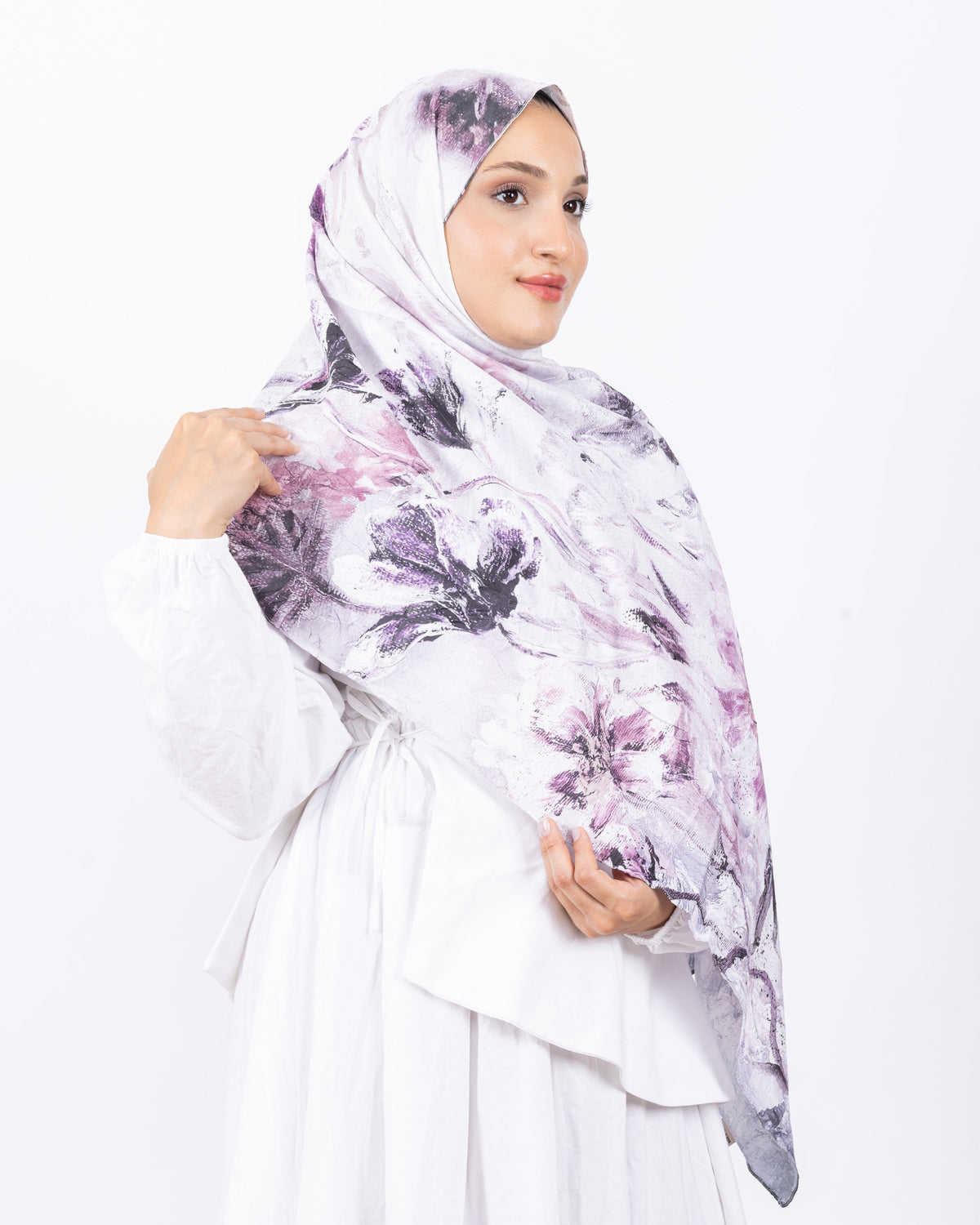 Mikro Bambu Kraş Şal D032 Mürdüm-Fuşya
