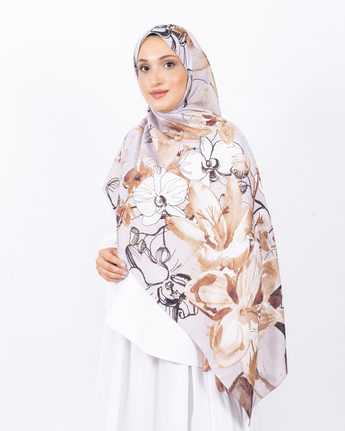 Mikro Bambu Kraş Şal D031 Vizon