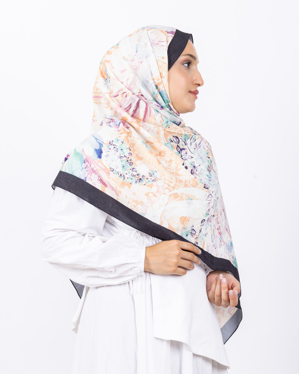 Mikro Bambu Kraş Şal D029 Siyah Mint Yeşili