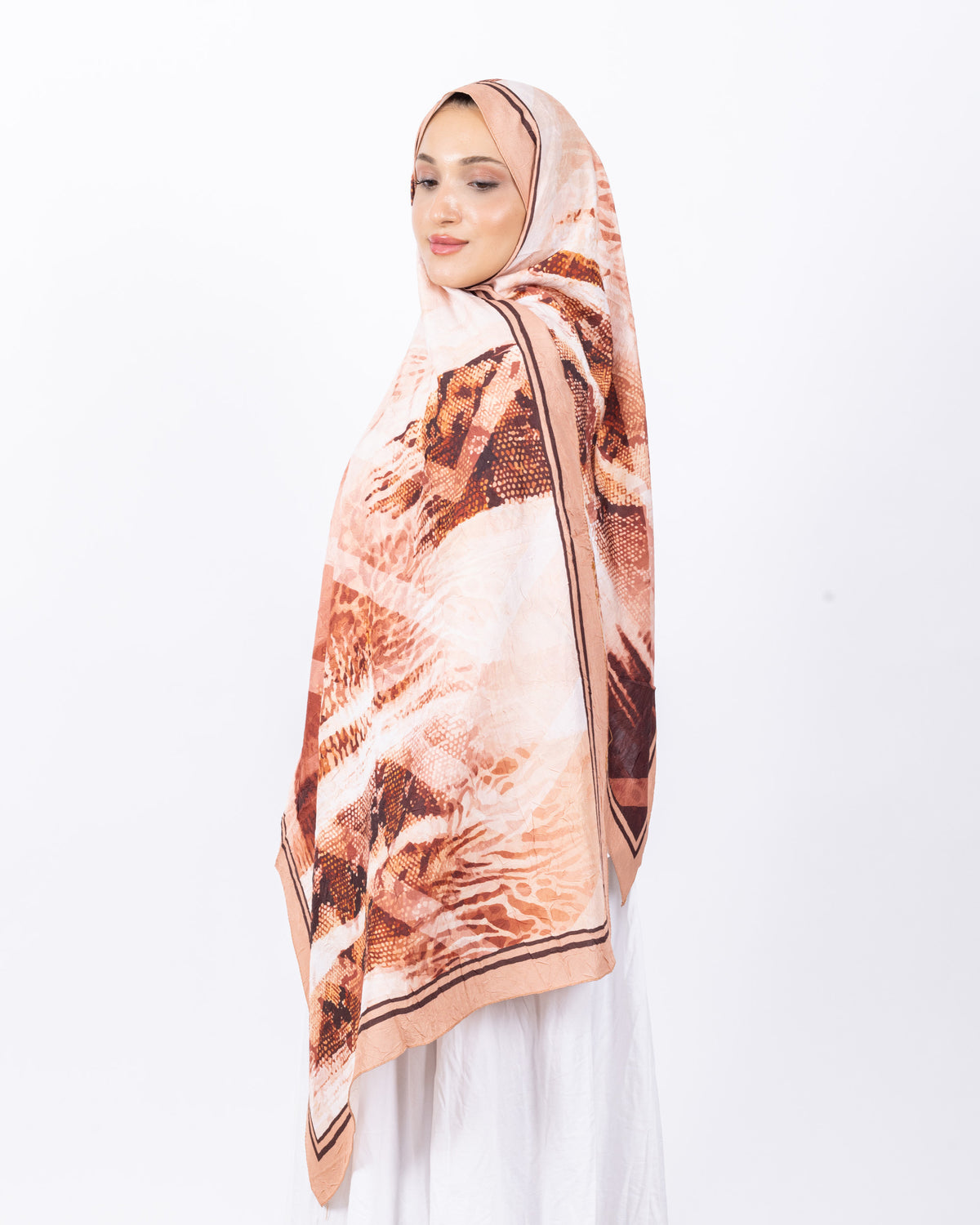 Mikro Bambu Kraş Şal D030 Somon