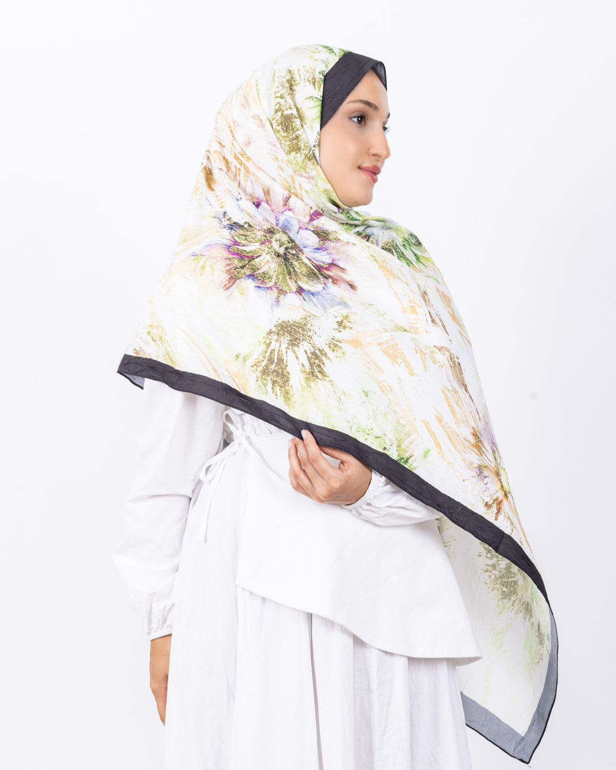 Mikro Bambu Kraş Şal D027 Siyah