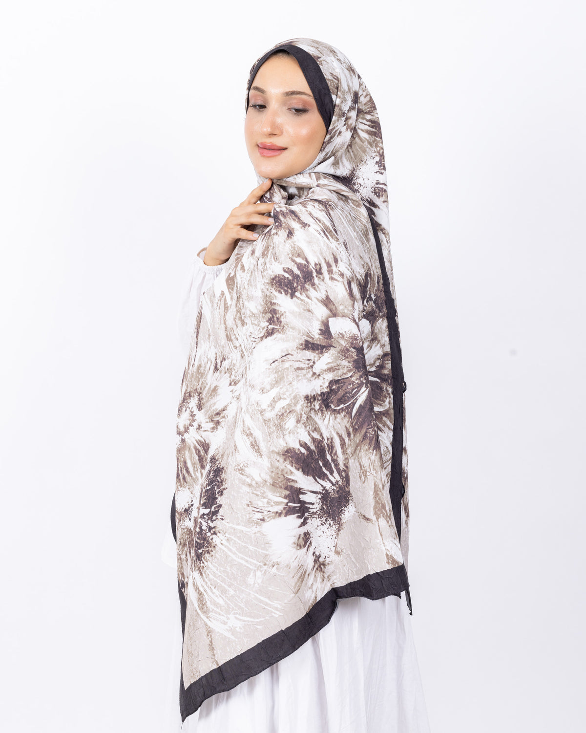 Mikro Bambu Kraş Şal D027 Acı Kahve