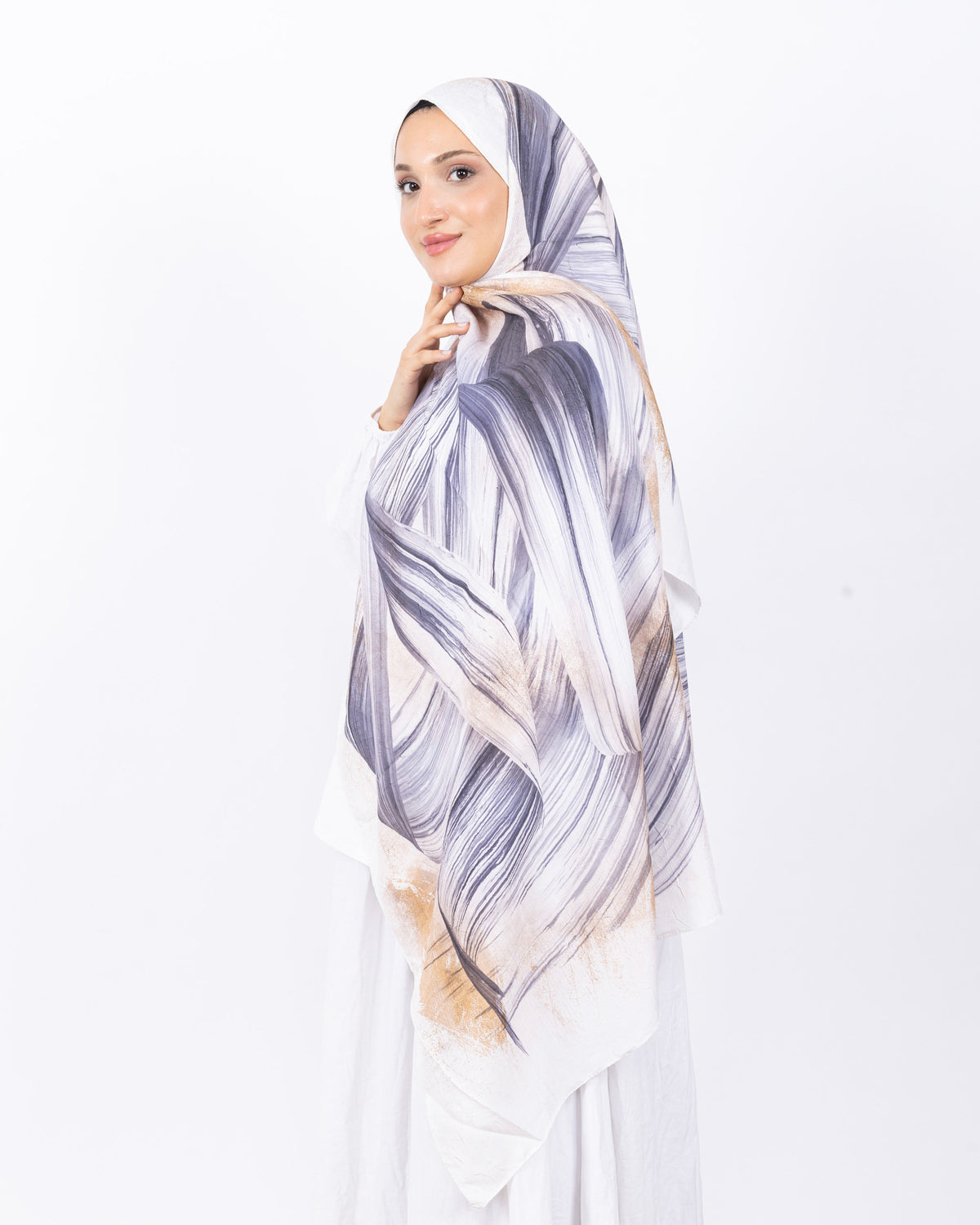 Mikro Bambu Kraş Şal D035 Gri