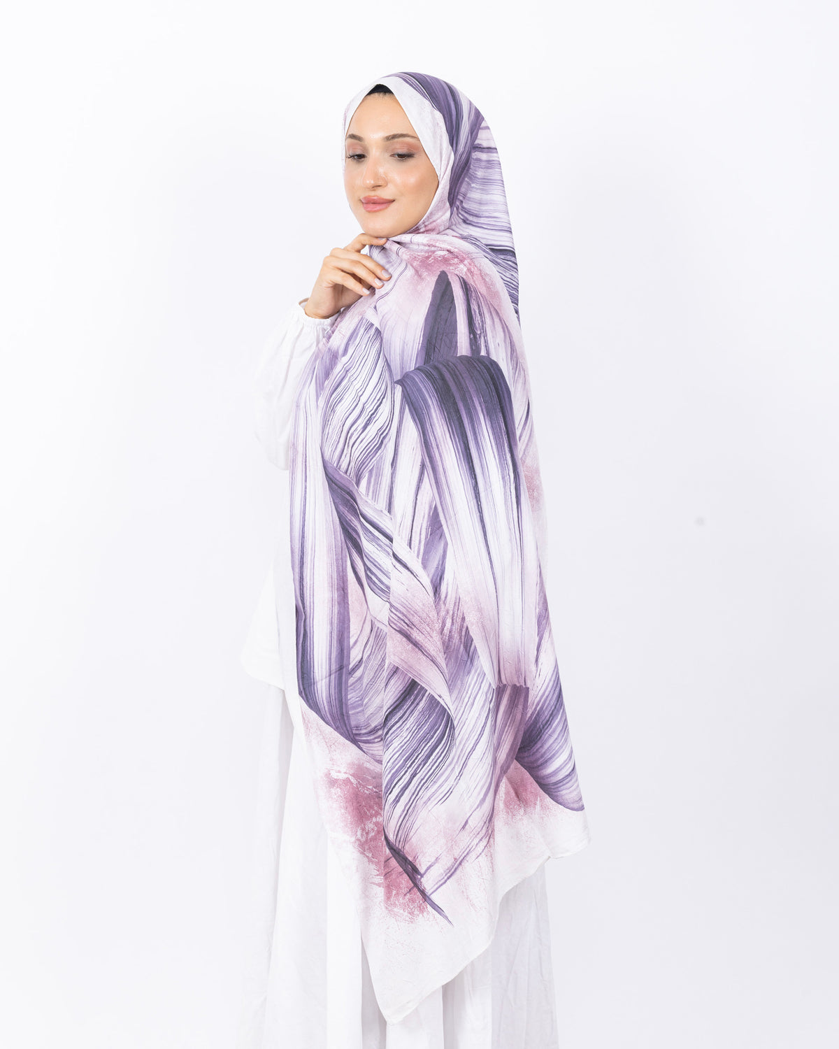 Mikro Bambu Kraş Şal D035 Lila
