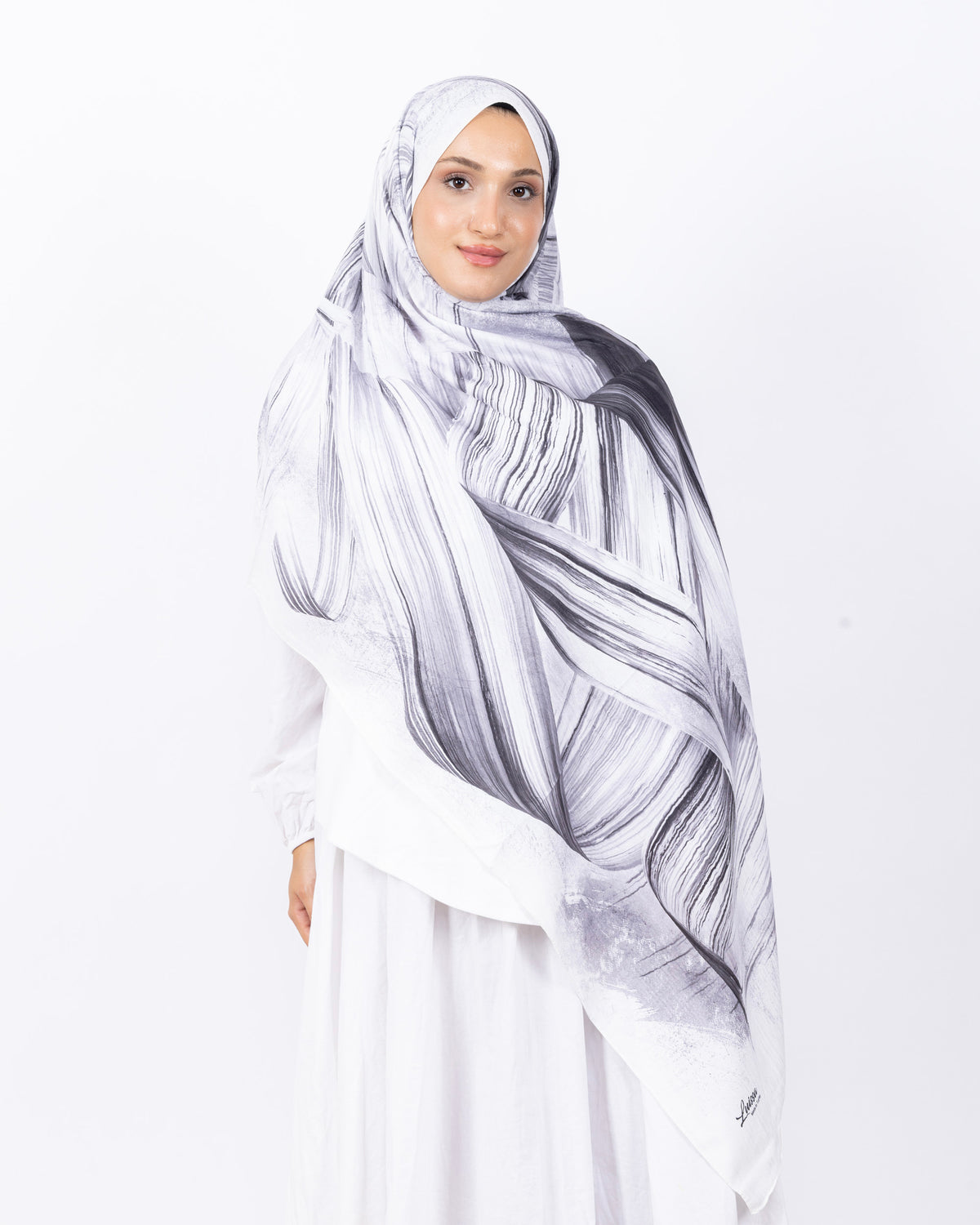 Mikro Bambu Kraş Şal D035 Siyah