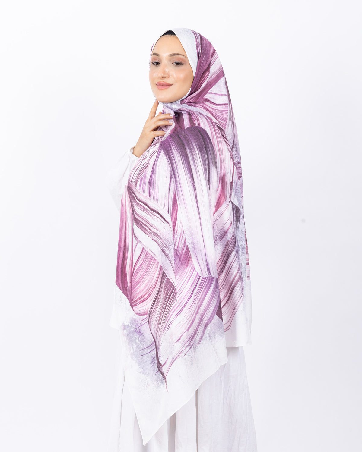 Mikro Bambu Kraş Şal D035 Fuşya