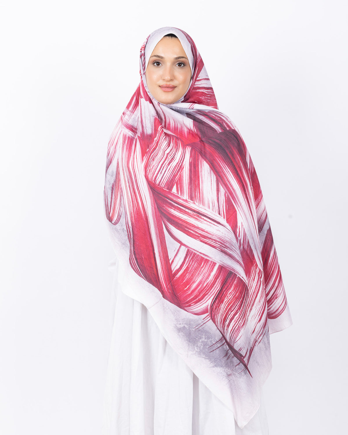 Mikro Bambu Kraş Şal D035 Kırmızı