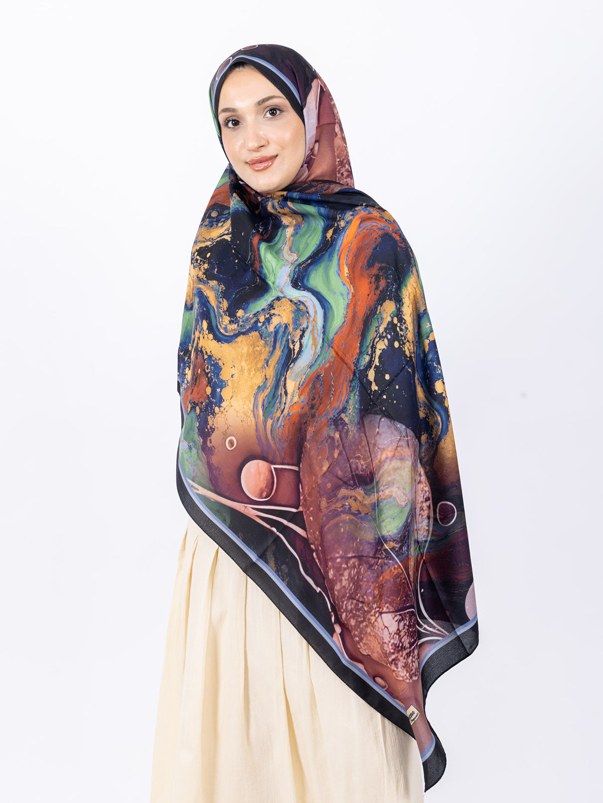 Mikro Soft Şal D010 Siyah-Mint