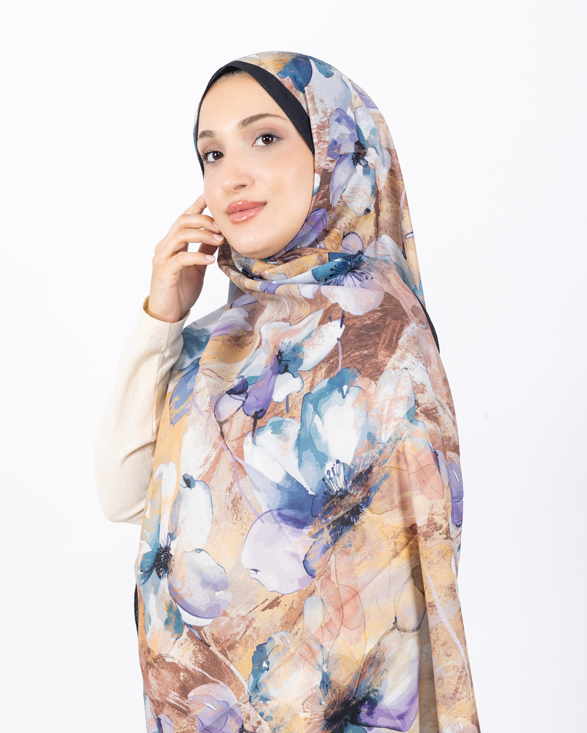 Mikro Soft Şal D015 Siyah-Bej