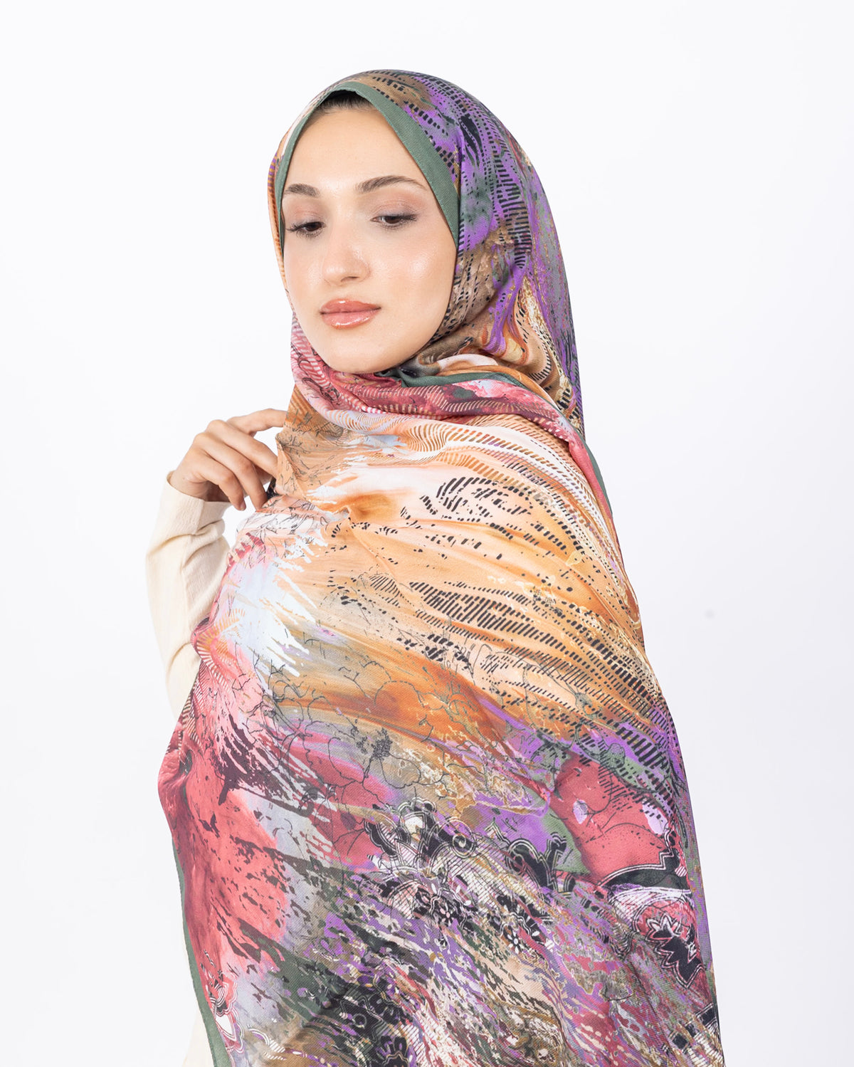 Mikro Soft Şal D016 Haki Yeşili