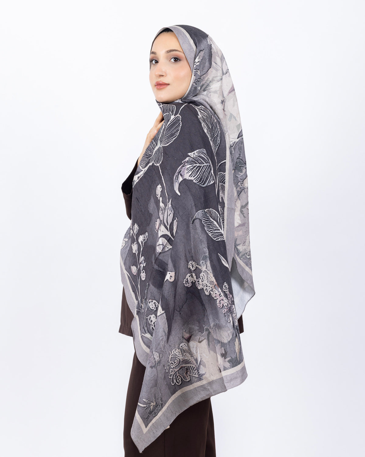 Mikro Bambu Kraş Şal D025 Vizon