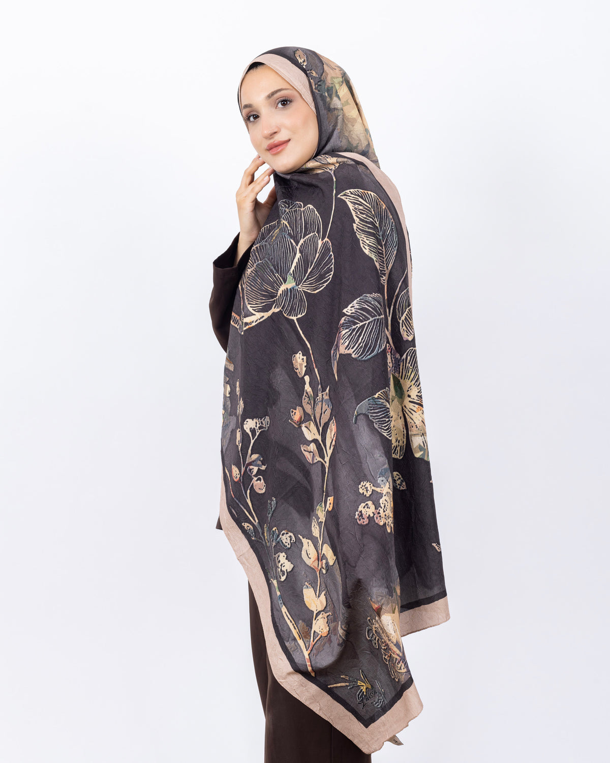 Mikro Bambu Kraş Şal D025 Bej