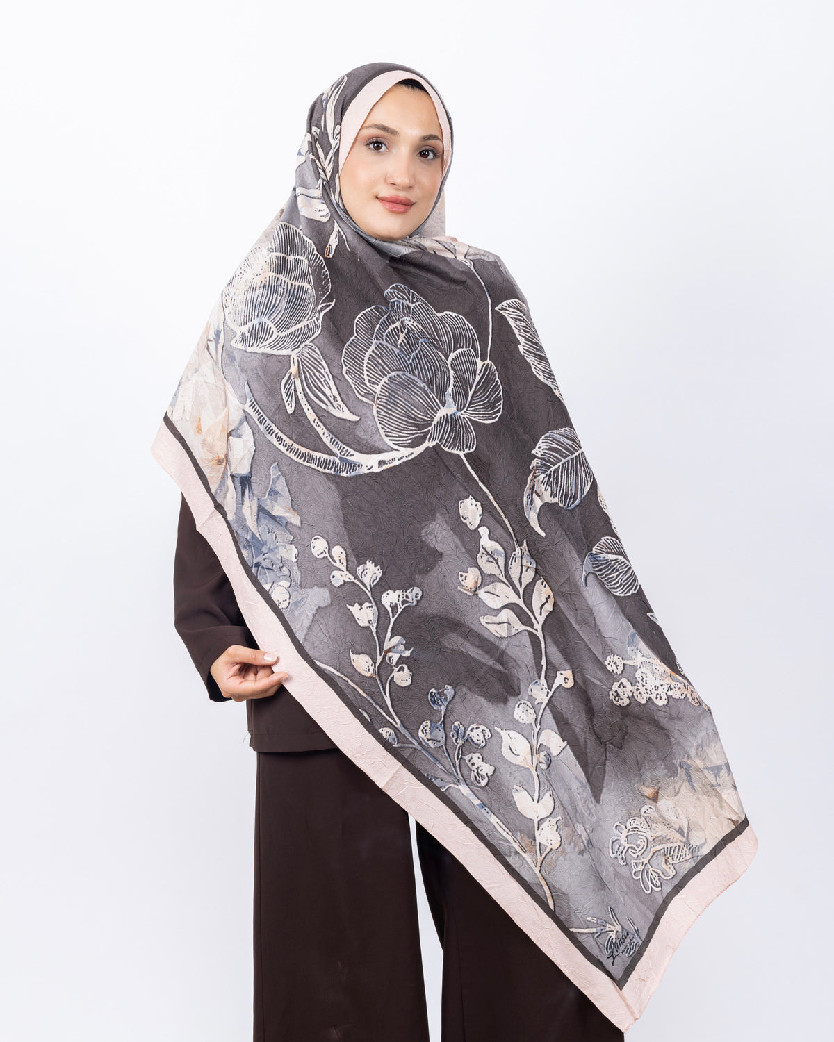 Mikro Bambu Kraş Şal D025 Somon