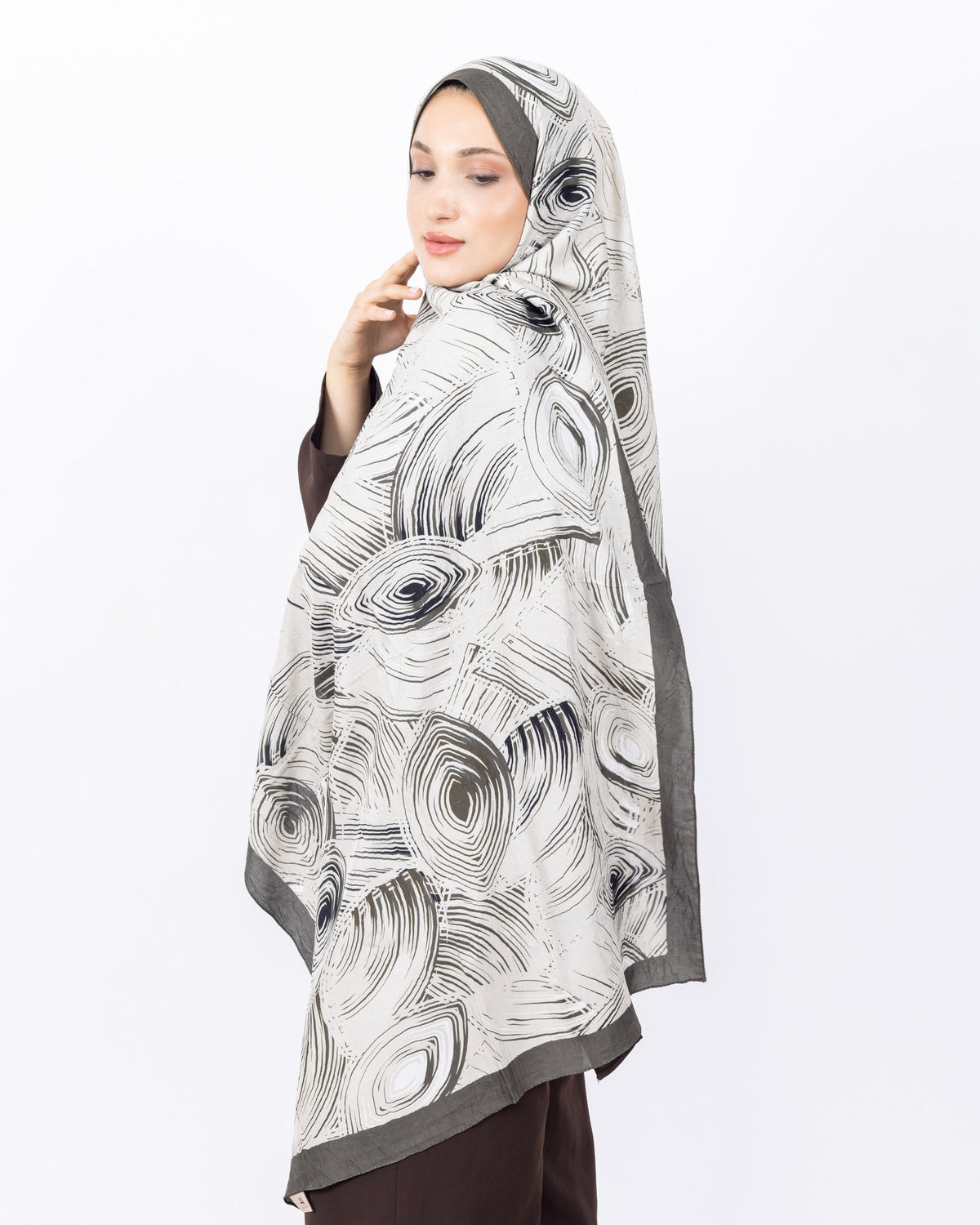 Mikro Bambu Kraş Şal D022 Haki Yeşili