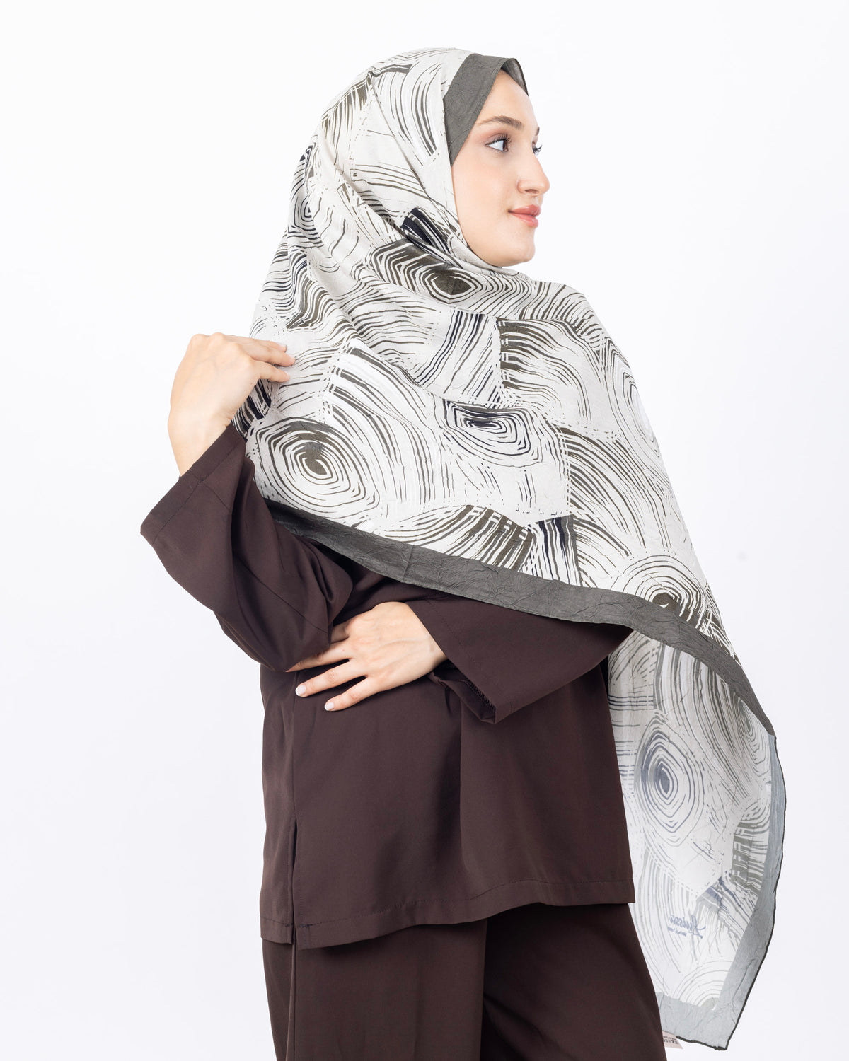 Mikro Bambu Kraş Şal D022 Haki Yeşili