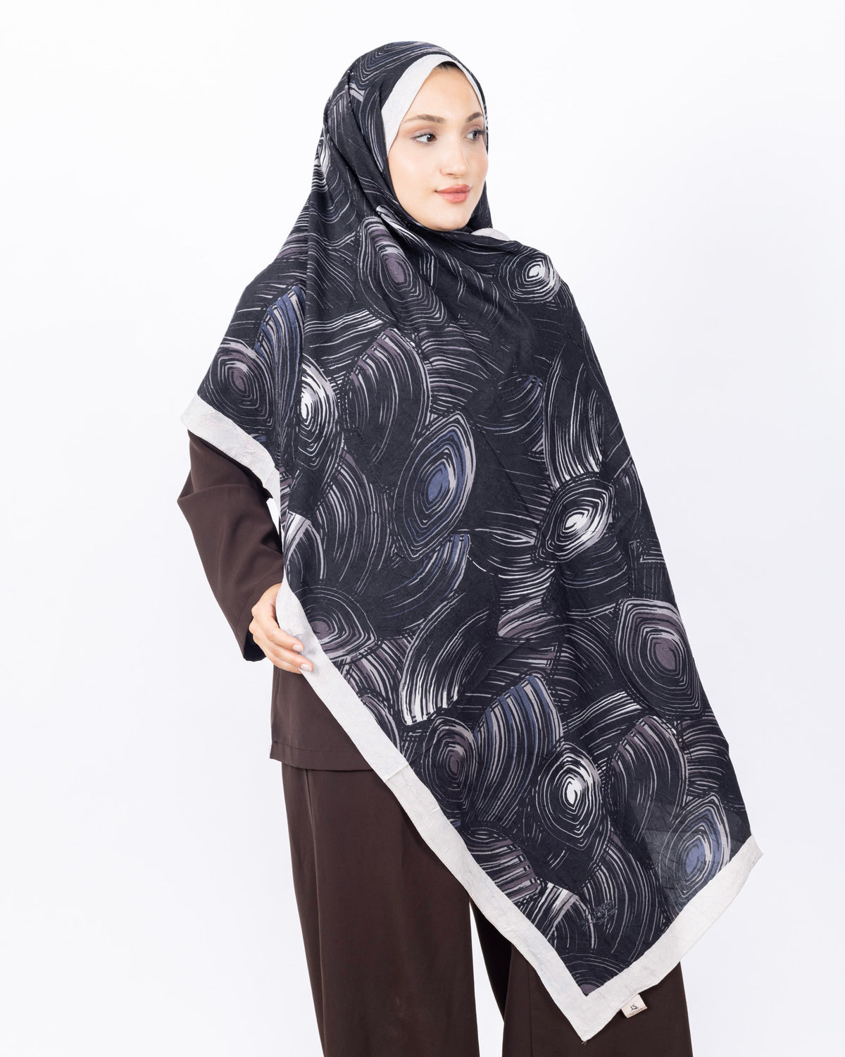 Mikro Bambu Kraş Şal D022 Taş Lacivert