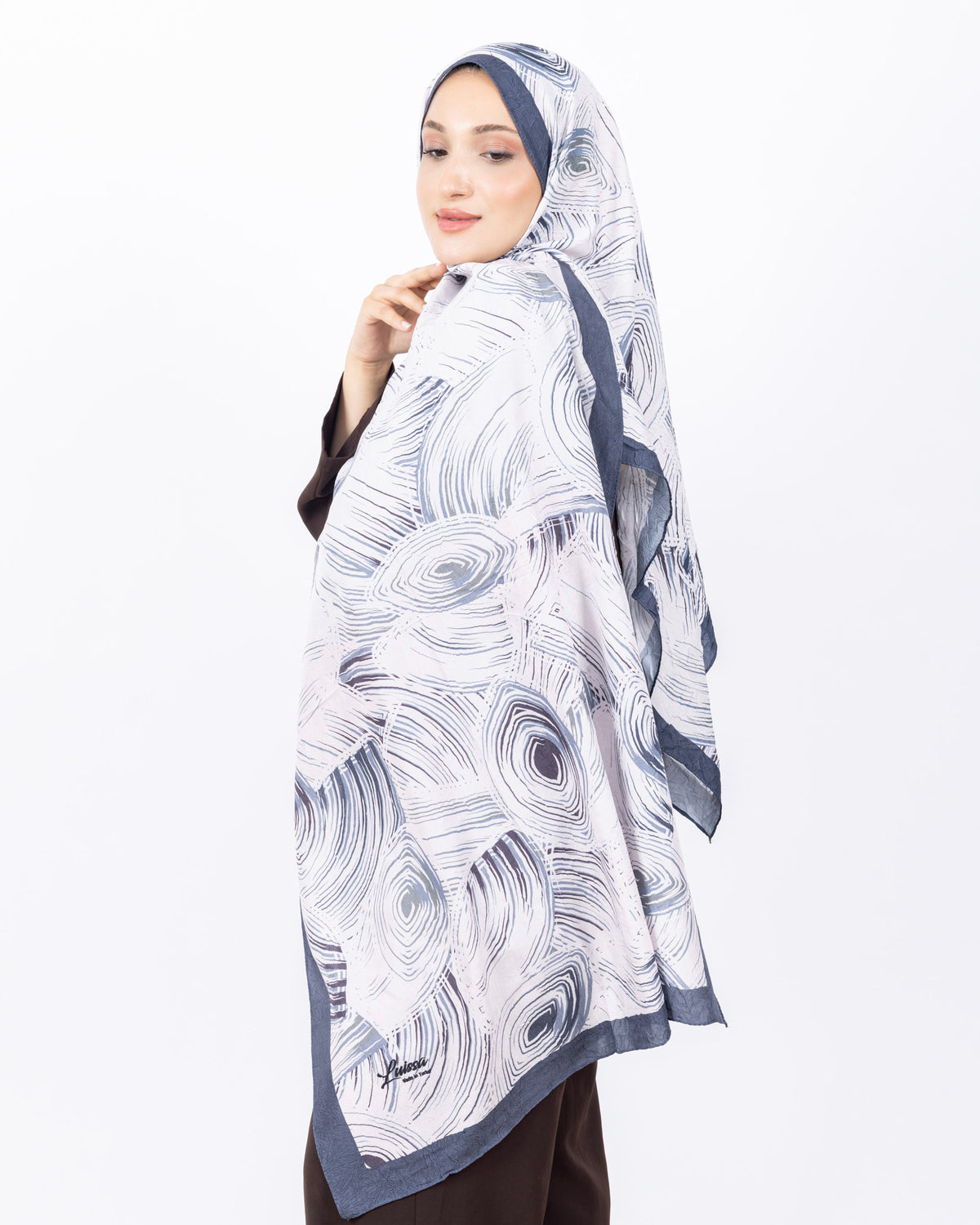 Mikro Bambu Kraş Şal D022 Koyu Gri