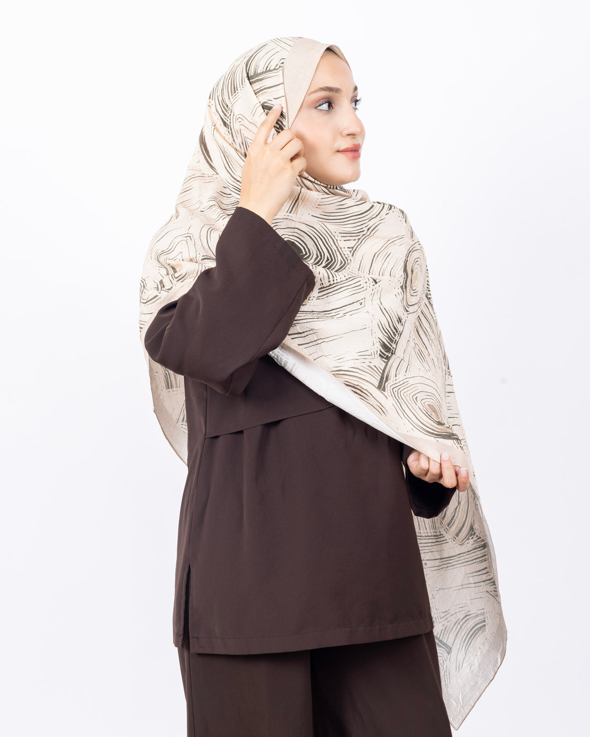 Mikro Bambu Kraş Şal D022 Bej
