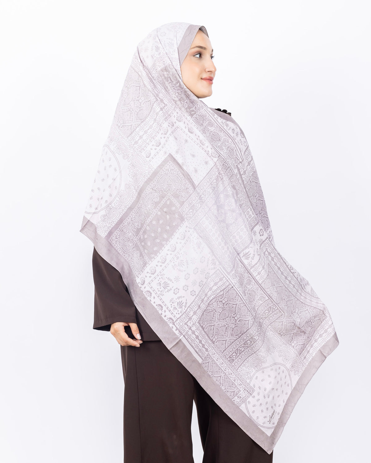 Mikro Bambu Kraş Şal D034 Taş Rengi