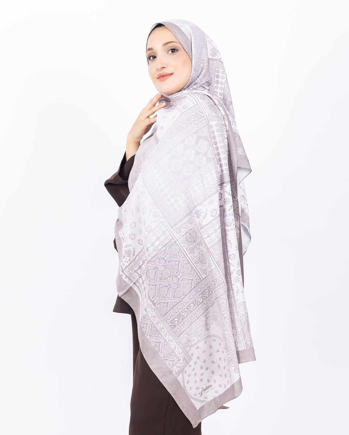 Mikro Bambu Kraş Şal D034 Taş Rengi