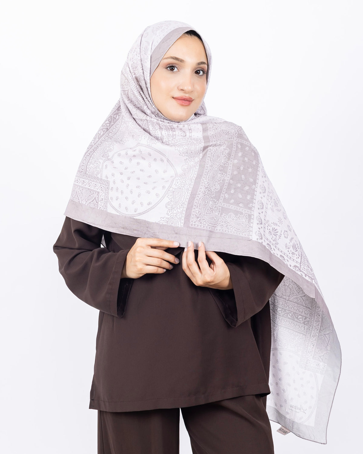 Mikro Bambu Kraş Şal D034 Taş Rengi