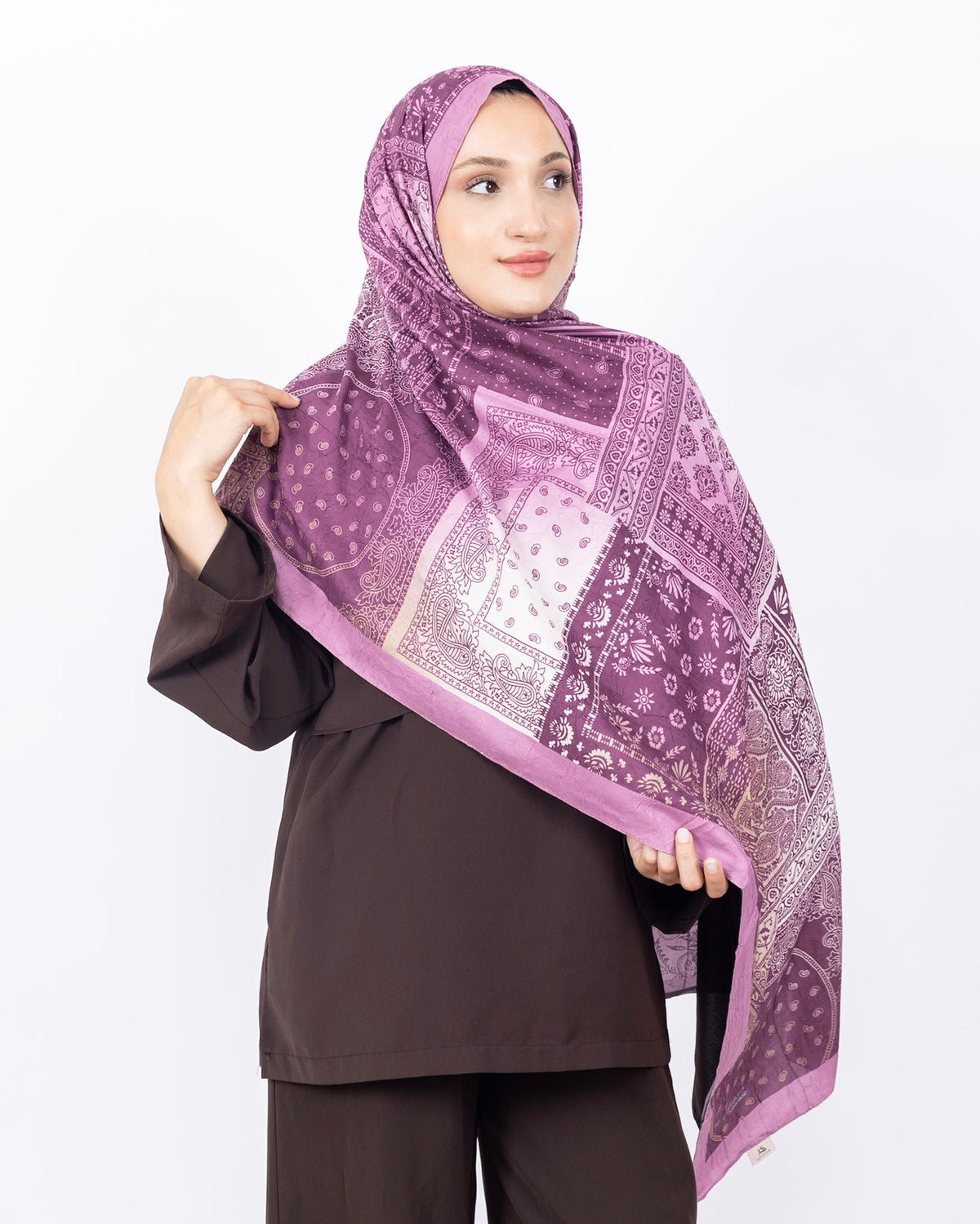 Mikro Bambu Kraş Şal D034 Gül Kurusu
