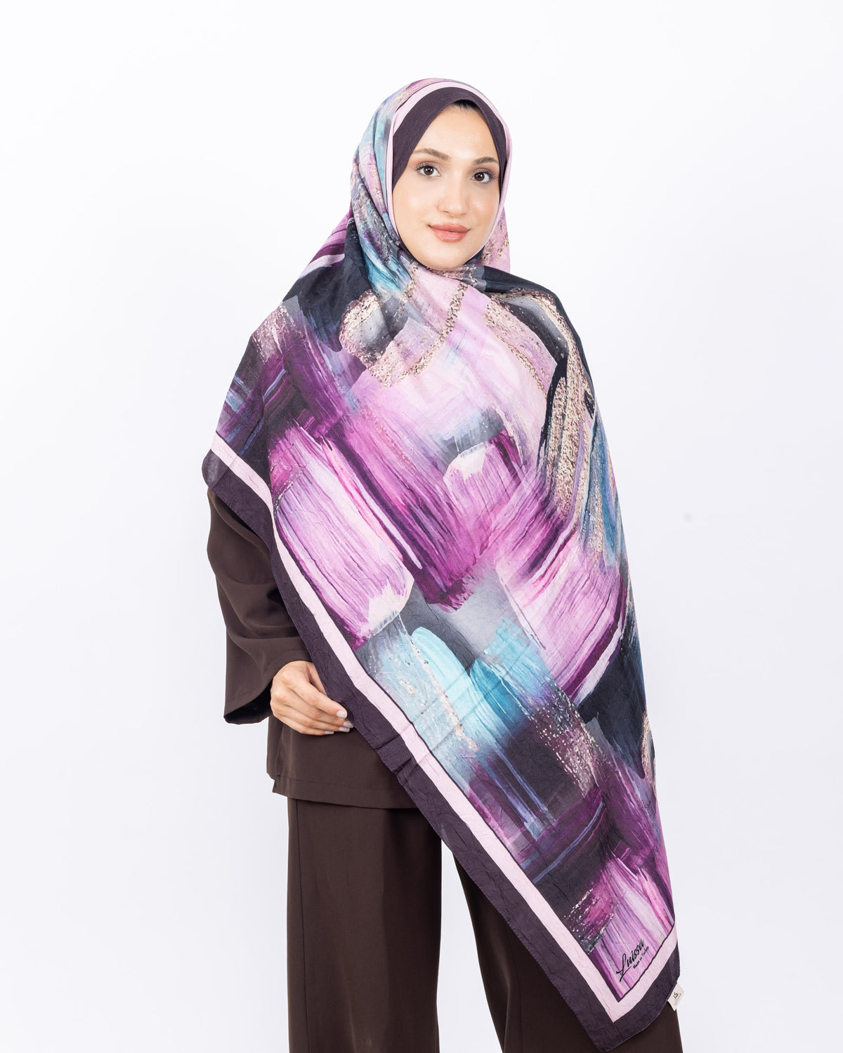 Mikro Bambu Kraş Şal D021 Mürdüm