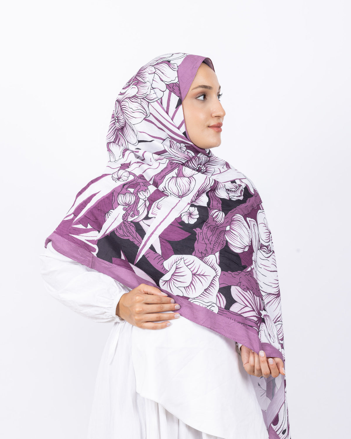 Mikro Bambu Kraş Şal D024 Gül Kurusu
