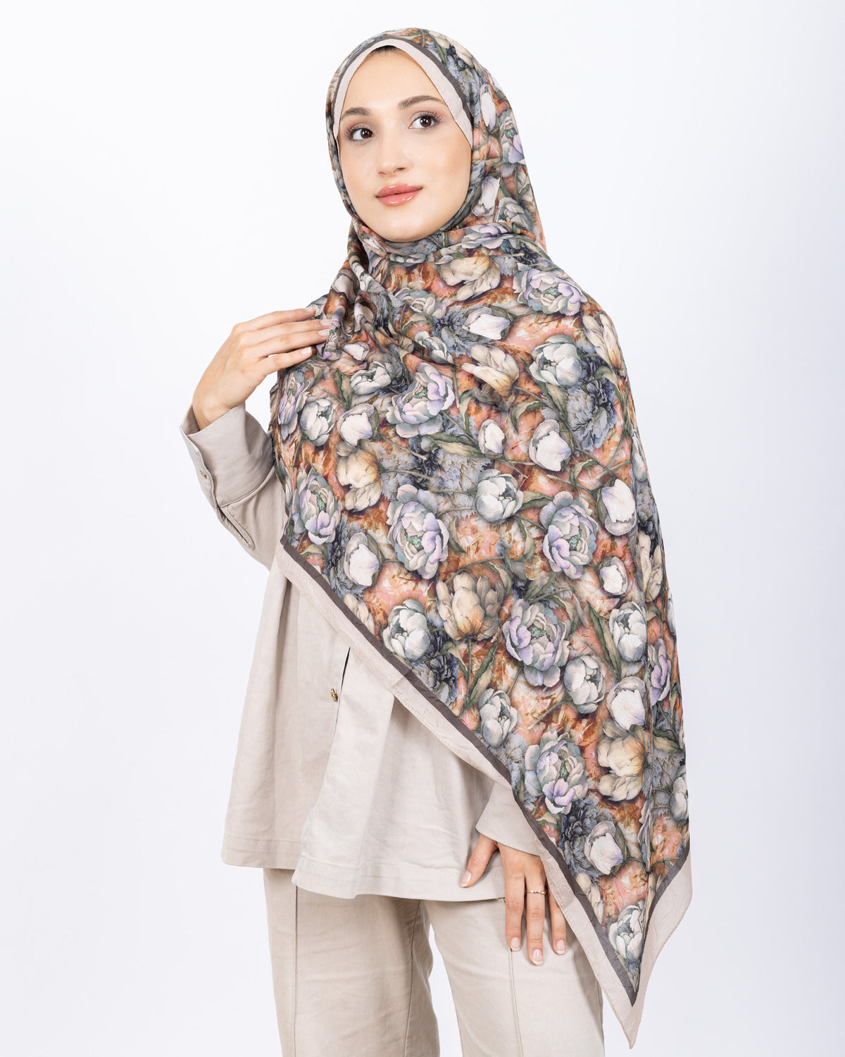 Soft Bambu Kraş Şal D036 Taş Rengi