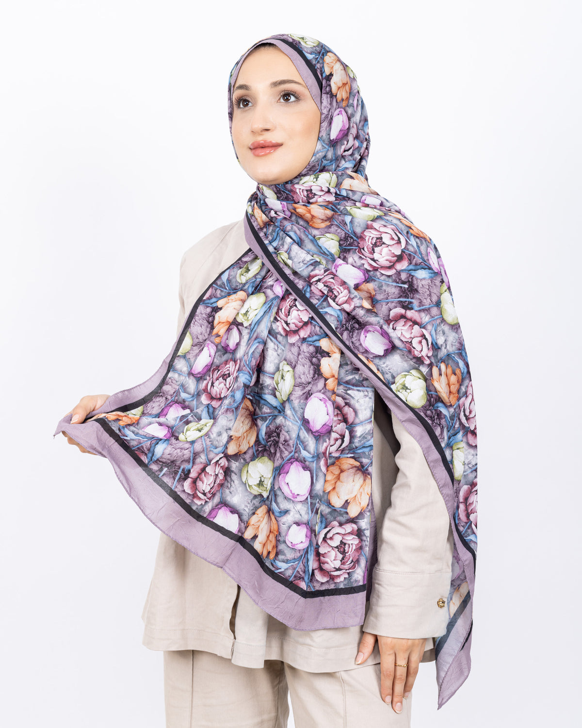 Soft Bambu Kraş Şal D036 Lila