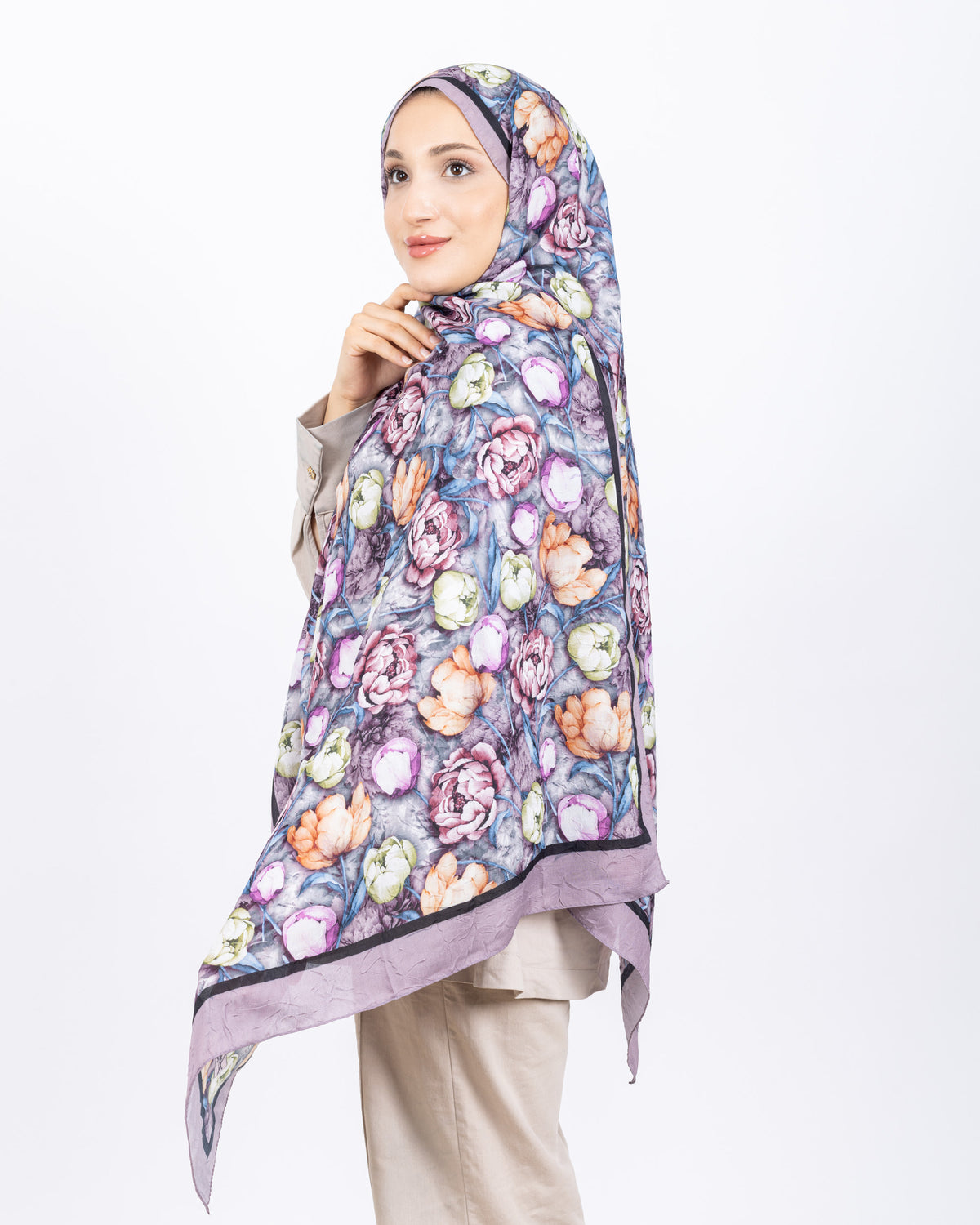 Soft Bambu Kraş Şal D036 Lila
