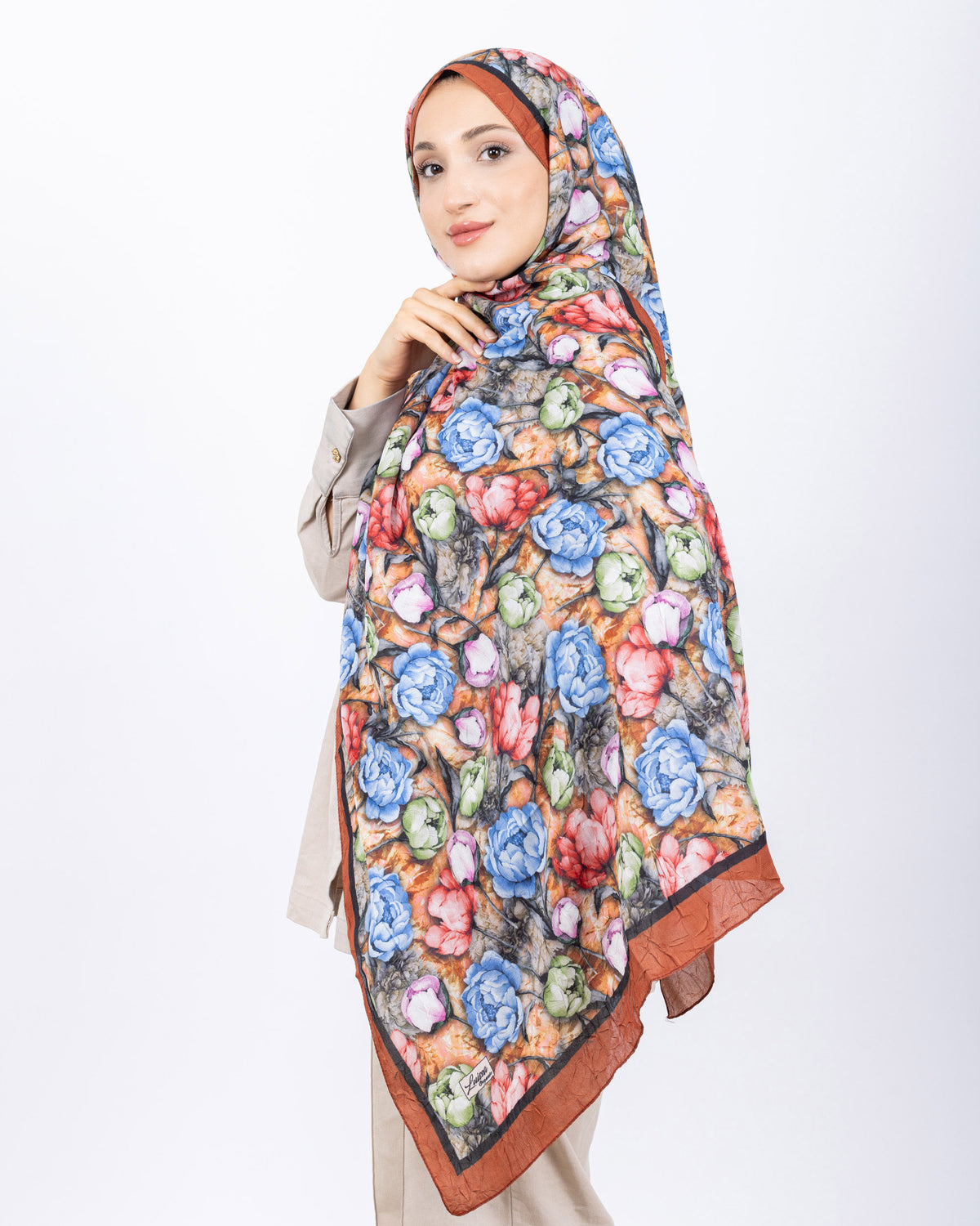 Soft Bambu Kraş Şal D036 Kiremit