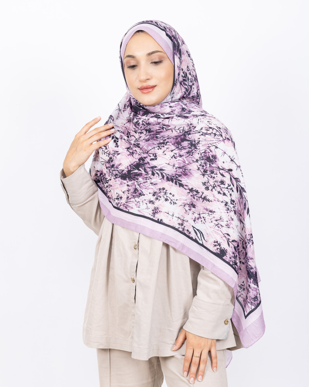 Soft Bambu Kraş Şal D037 Lila
