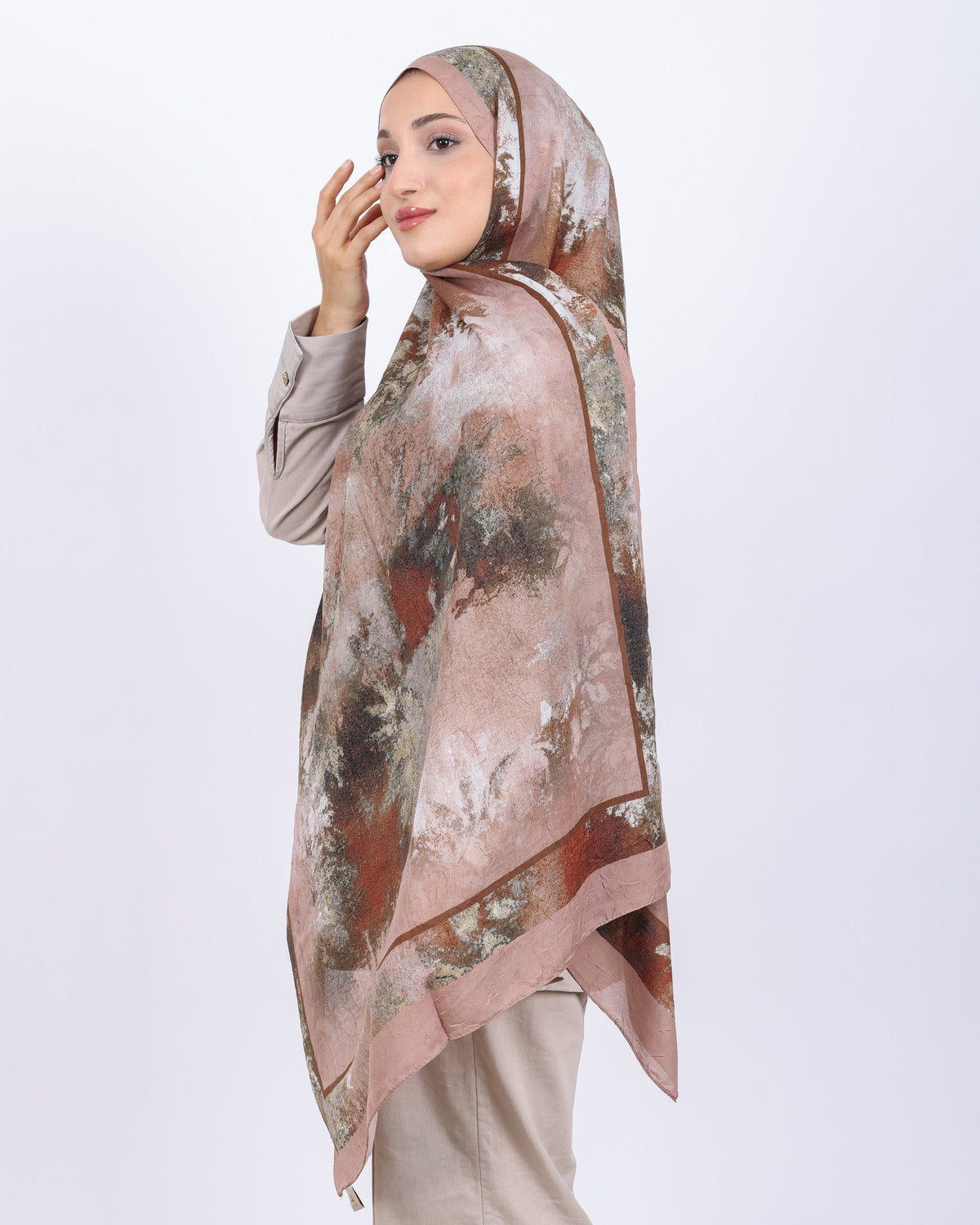 Soft Bambu Kraş Şal D038 Somon