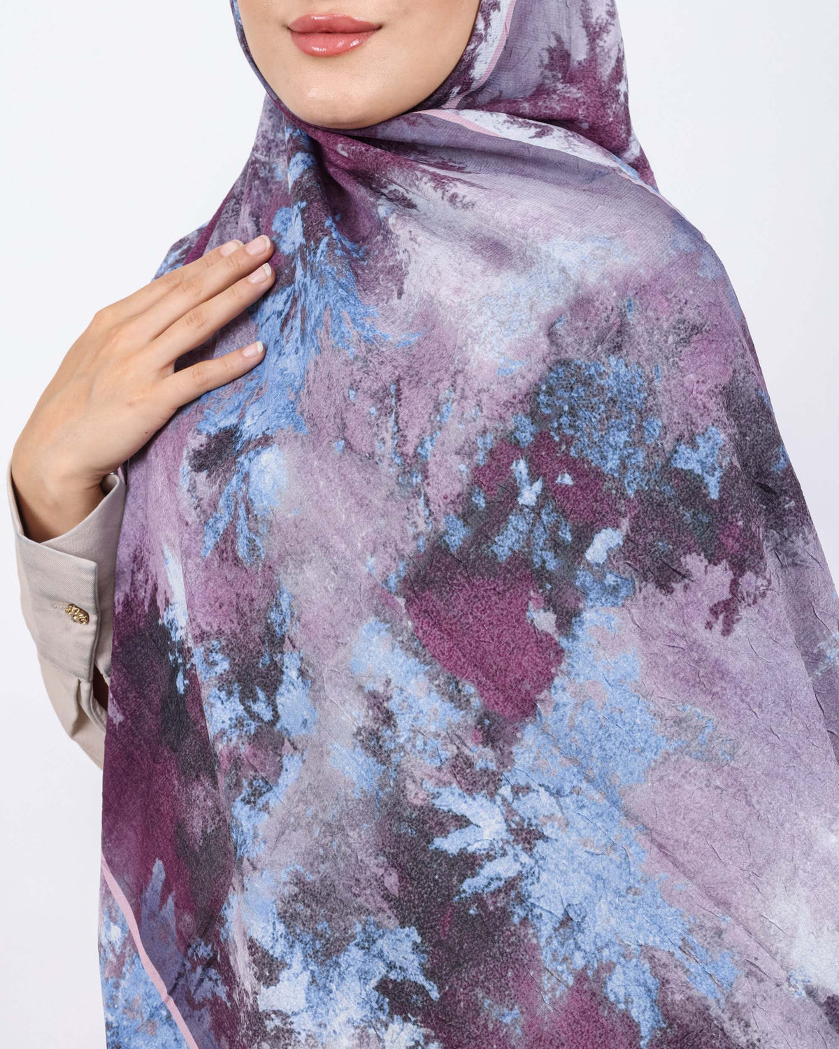 Soft Bambu Kraş Şal D038 Mürdüm