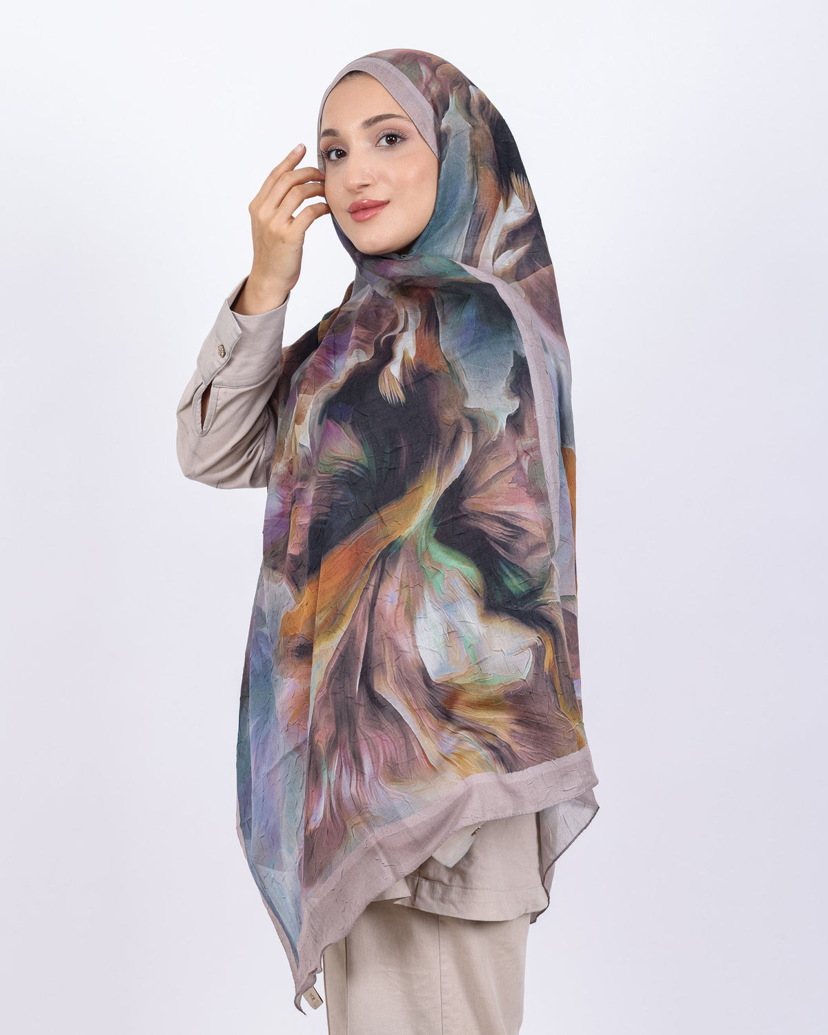 Soft Bambu Kraş Şal D039 Pudra