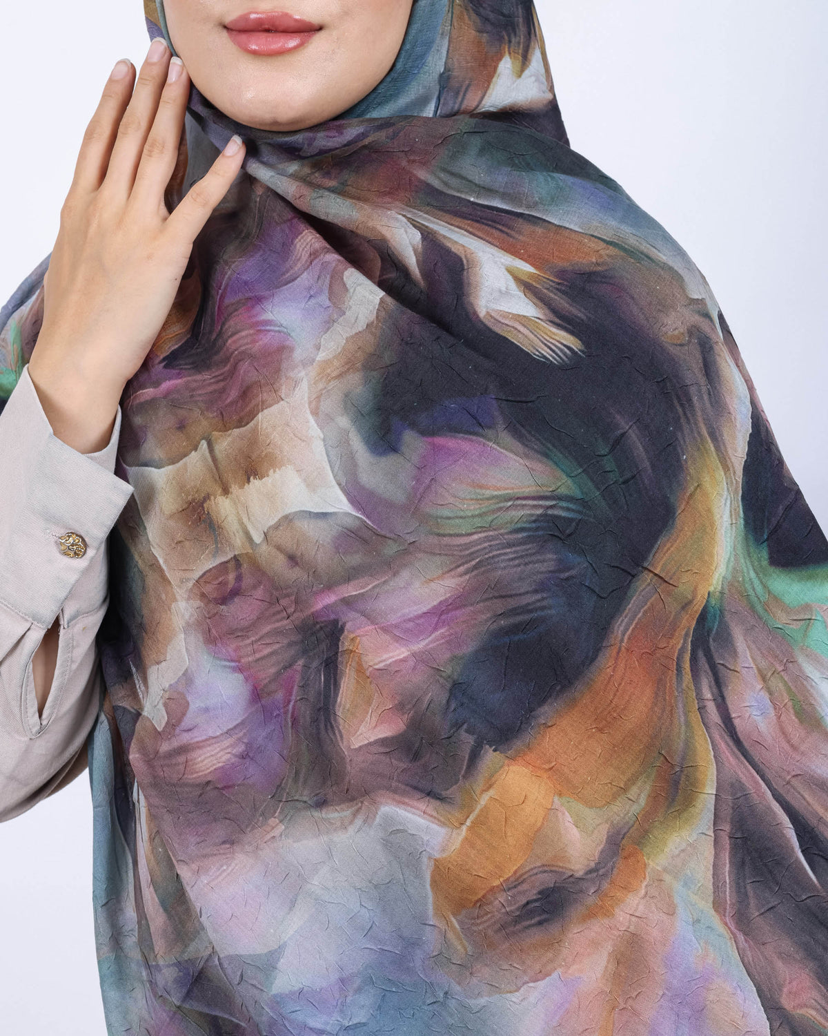Soft Bambu Kraş Şal D039 Pudra