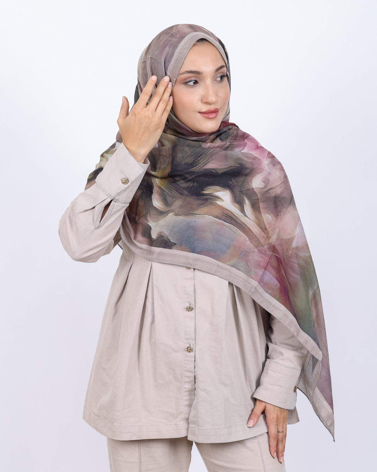 Soft Bambu Kraş Şal D039 Bej