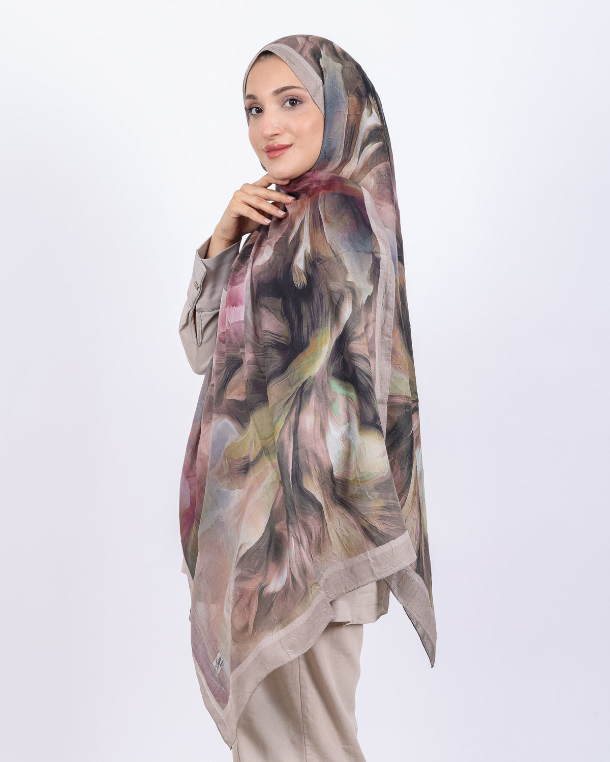 Soft Bambu Kraş Şal D039 Bej