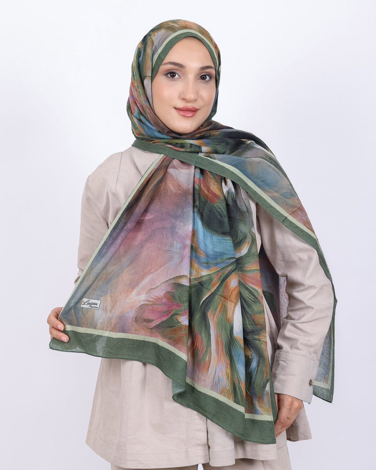 Soft Bambu Kraş Şal D039 Zümrüt Yeşili