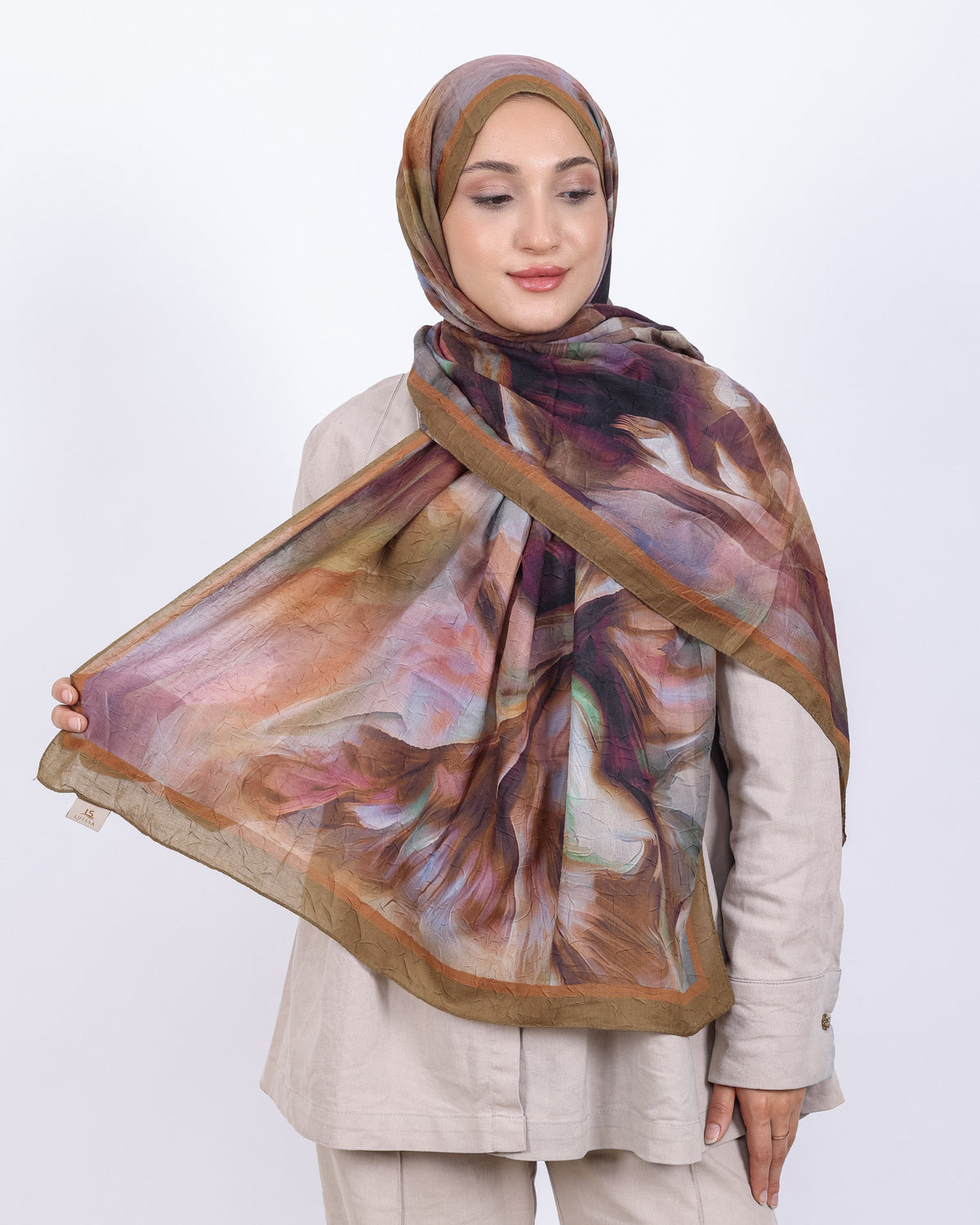 Soft Bambu Kraş Şal D039 Hardal