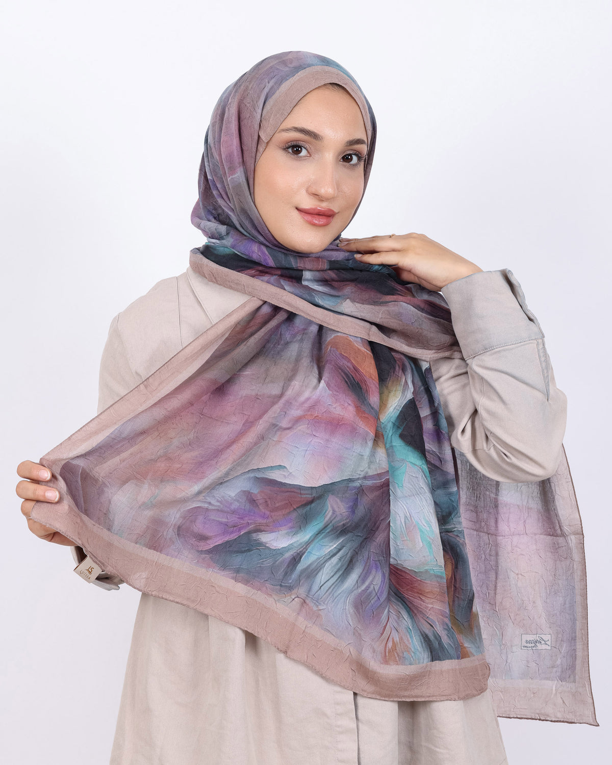 Soft Bambu Kraş Şal D039 Vizon