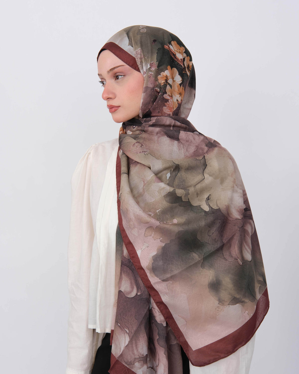 Pamuk Jakar Şal D078 Bordo