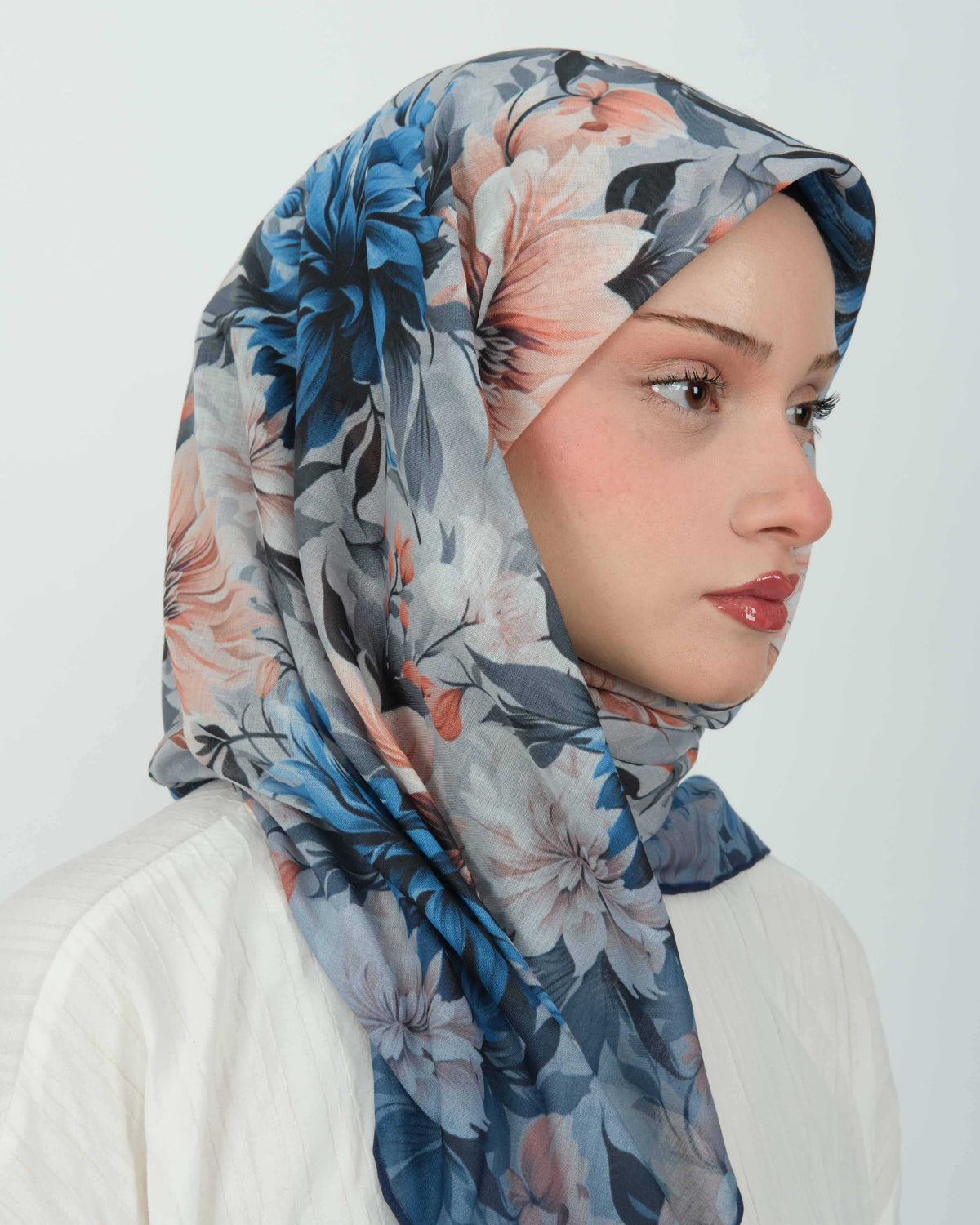 Organik Soft Eşarp D082 Lacivert