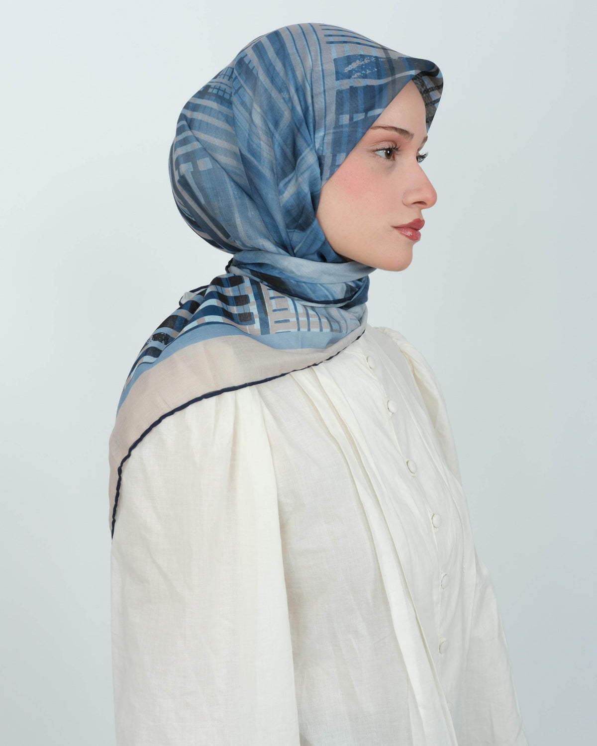 Organik Soft Eşarp D084 Lacivert