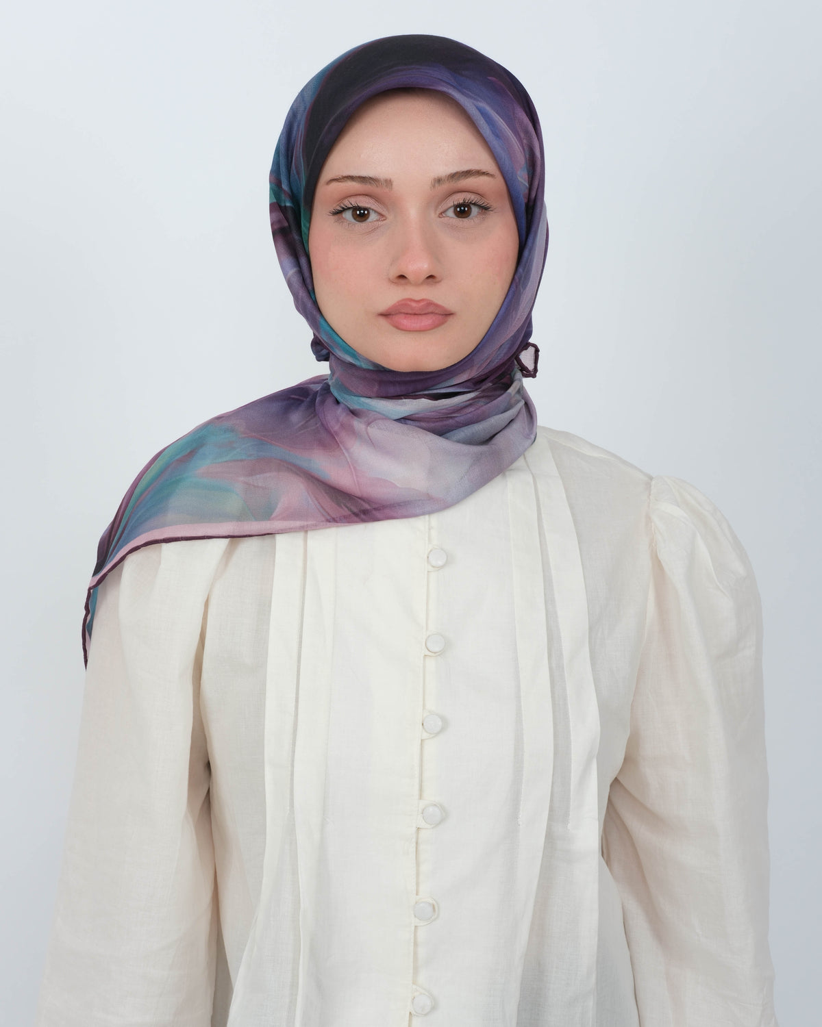 Organik Soft Eşarp D088 Mürdüm-Pembe